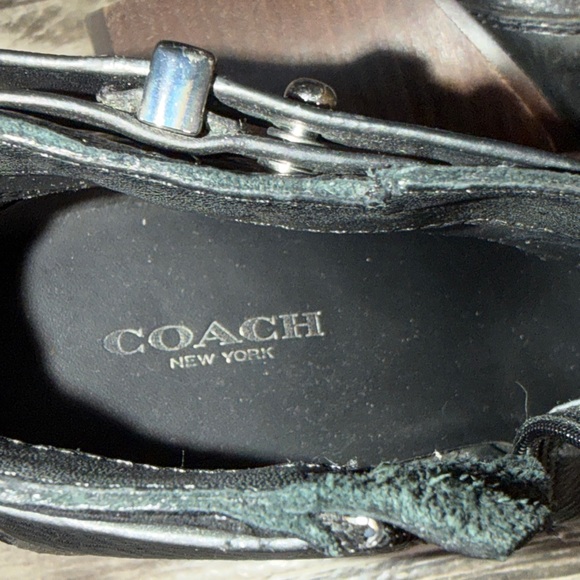 Coach Hewes Black Leather Ankle Boots - Picture 9 of 13